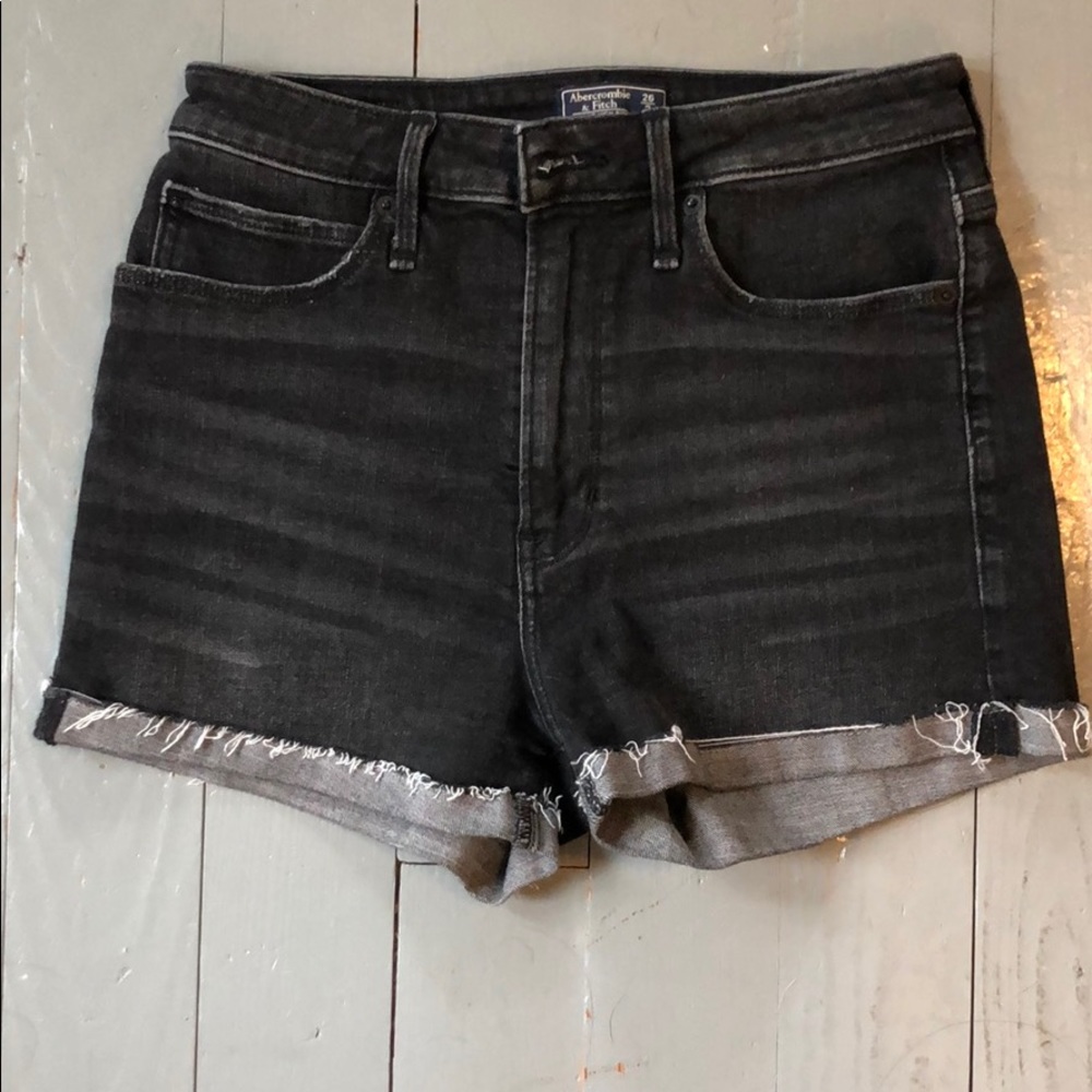 High waisted black shorts